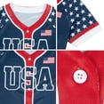 thumbnail image 5 of Evdexr Women's Usa 250th Anniversary Jersey Shirts Short Sleeve Usa Flag Patriotic Jerseys Stars Stripes Oversized 4th Of July Baseball Tops M, 5 of 6