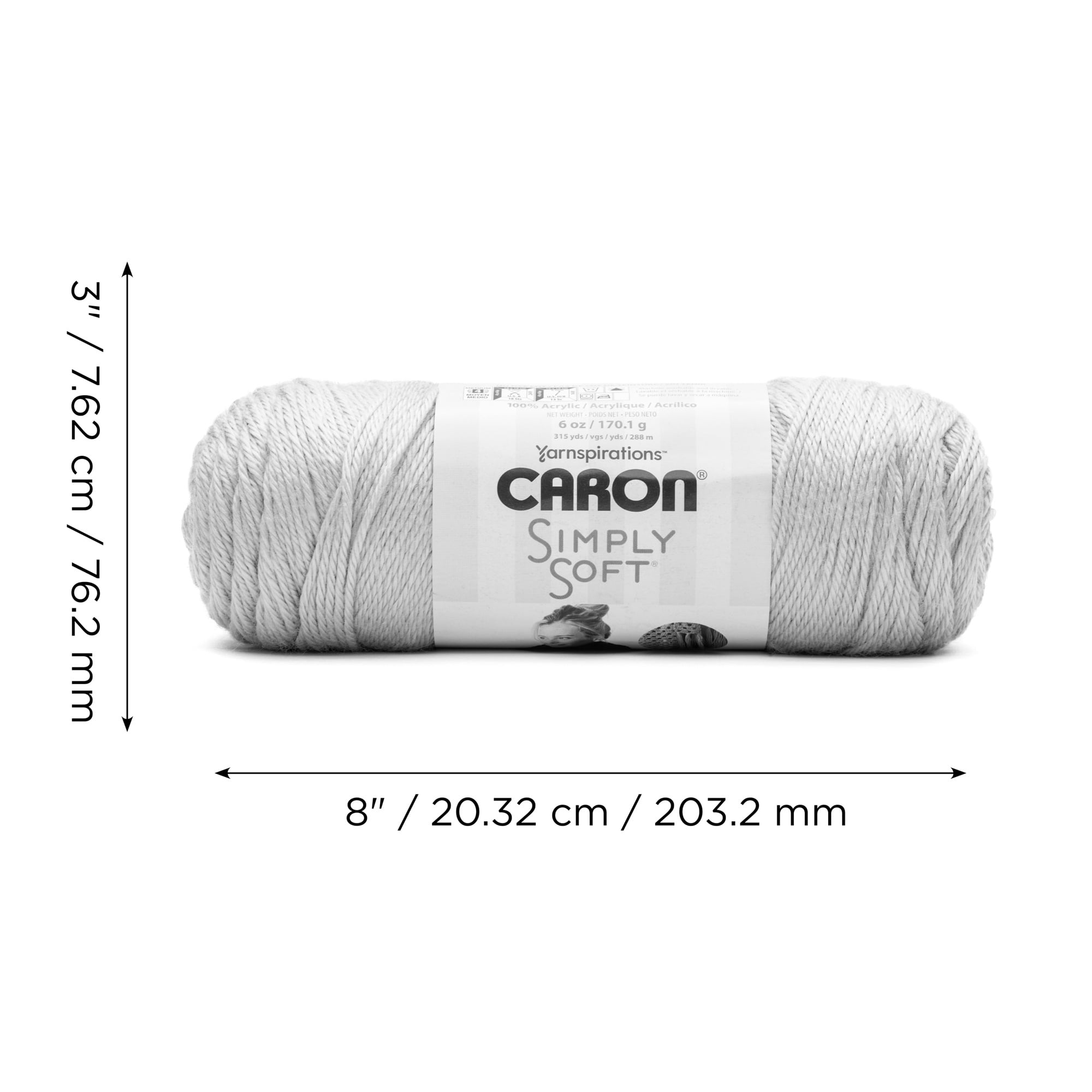 Caron® Simply Soft® Yarn, Acrylic #4 Medium, 6oz/170g, 315 Yards
