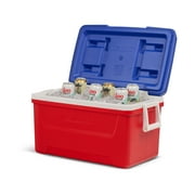 Igloo 48 QT Laguna Hard Sided Ice Chest Cooler, Red White & Blue