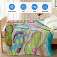 thumbnail image 4 of Colorful Flip Flops Cooling Blanket, Lightweight Breathable Summer Throw Blanket with Double Sided Cold Effect, Summer Blue Beach Ocean Picnic Beach Blankets Bed Sheet for Hot Sleepers 60"x80", 4 of 8