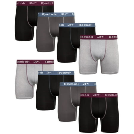 Reebok Men's Underwear - Performance Boxer Briefs (8 Pack), Size Small ...