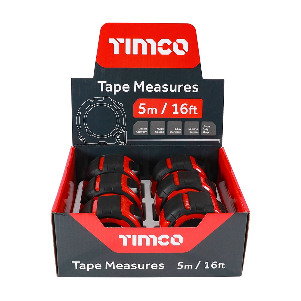 Timco - Tape Measure (Size 5m/16ft x 25mm - 1 Each)