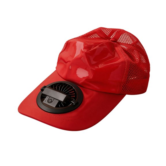 Fan Baseball Cap, USB Rechargeable 3 Speed Settings, Red 1 Piece, Sun Protection Cooling Hat for Adult Men Women Outdoor Summer Hiking Fishing Camping