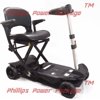 Enhance Mobility - The Transformer - Electric Folding Scooter - 4-Wheel - Black
