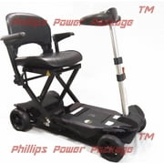 Enhance Mobility - The Transformer - Electric Folding Scooter - 4-Wheel - Black
