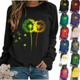 thumbnail image 6 of Womens Lightweight Sweatshirts Crewneck Pullover Tops Loose Casual Graphic Dandelion Printed Long Sleeve Fall Shirt (M, Black), 6 of 6
