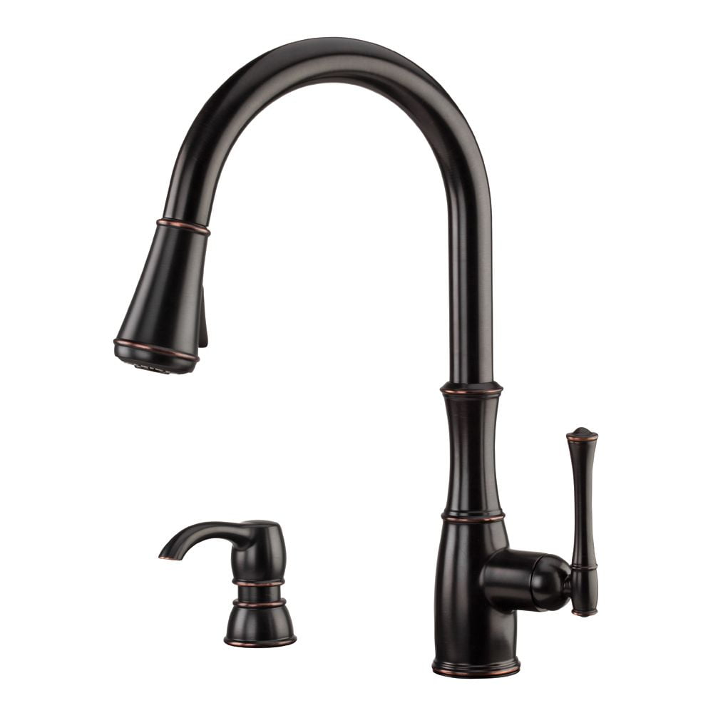 Pfister Wheaton 1Handle PullDown Kitchen Faucet with Soap Dispenser