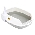 thumbnail image 2 of Almencla Cat Litter Box Easy to Clean High Sides Sandbox for Small Animals with Scoop Gray, 2 of 8