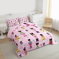 thumbnail image 3 of Castle Fairy Cute Nutcracker 3pcs King Size Comforter Sets,Merry Christmas Bedding Comforter Set,Polka Dots Super Cozy Bedding Set,Lightweight Festival Room Decor,Reversible, 3 of 8