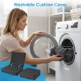 thumbnail image 6 of Wheelchair Seat Cushions, WANALIT Washable Waterproof Foam Waffle Surgery Cushion Foam Seat Pad for Relieve Sciatica Back Tailbone Pressure Sore & Ulcer Pain with Lumbar Support for Chair-Black, 6 of 7
