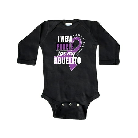 

Inktastic Chronic Pain I Wear Purple For My Abuelito Gift Baby Boy or Baby Girl Long Sleeve Bodysuit