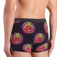 thumbnail image 4 of Men's Boxer Briefs, Light Bulb Pattern chili Soft Comfy Mens Underwear Boxer Briefs Breathable With Widen Waist, 4 of 7