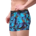thumbnail image 2 of Fotbe Blue Butterflies Men’s Total Support Pouch Boxer Briefs, X-Temp Cooling, Moisture-Wicking Underwear, Regular, Long-leg and Trunk-Medium, 2 of 6