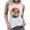 White, variant on Women's Sleeveless Round Neck Blouse Palm Print Vacation Top Casual Fashion Pullover Beach Party Travel Boho Printed Camisole, Wine XXL