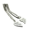 thumbnail image 2 of HomeKingdee 2 Pcs Best Friends Heart Pendant Necklace Set - Alloy Broken Heart Partner Friendship Jewelry with 19.7 Inch Chain and 1.3 Inch Pendant for Gift Giving, 2 of 5