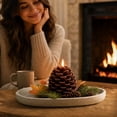 thumbnail image 5 of Cadancy Pine Cone Shape Scented Candles Soy Wax Aromatherapy Home Decor Tabletop Centerpiece Christmas Winter Holiday Decoration Indoor Fragrance Gift Set Party Seasonal Ornament, 5 of 7