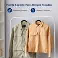 thumbnail image 4 of Ganchos de Terciopelo Premium Serenelife, Ahorradores de Espacio, Resistentes, con Gancho Metálico Giratorio de 360°, para Trajes, Pantalones y Vestidos, Negro, Pack 100, 4 of 7