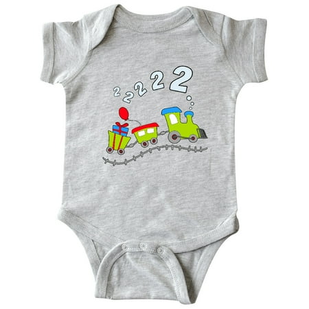 

Inktastic Second Birthday Party Train Gift Baby Boy or Baby Girl Bodysuit