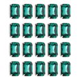 thumbnail image 4 of Diamantes De Costura De Ropa 20 Piezas DIY Garra Diamantes Vestido De Novia Retro Moda Artesanía Vidrio Ropa Decoraciones 13 X 18 Mm Verde Esmeralda Rectángulo Cristal Garra ANGGREK Otros, 4 of 8