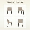 thumbnail image 6 of EOP Upholstered Dining Chairs Set of 6, Mid Century Modern Dining Room Chairs, Fabric Farmhouse Dining Side Chairs with Wood Legs, Armless Kitchen Chairs with Wingback, Camel, 6 of 7