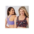 thumbnail image 4 of Comfort Choice Women's Plus Size Wireless Sport Bra 2-Pack, 4 of 5