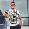 thumbnail image 4 of Bingfone Capybara Riding Bicycle for Men's Button-down POLO Shirts, Quick-drying Shirts and T-shirts for Summer, Suitable for Vacation and Business-Small, 4 of 6