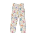 thumbnail image 6 of Uemuo Flower Color Rabbit Pattern Men's Wide Leg Palazzo Lounge Pants with Pockets Light Weight Loose Comfy Casual Pajama Pants-Medium, 6 of 9
