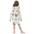 thumbnail image 7 of FORMRS Niños Bathrobe Unisex Hooded Robe Soft Plush Pajamas Sleepwear, Size 7-9T, Light Gray Cat Pattern, 7 of 7
