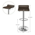 thumbnail image 2 of Gymax Set of 2 PU Leather Swivel Bar Stool Adjustable Kitchen Counter Bar Chairs Coffee, 2 of 10