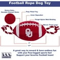 thumbnail image 2 of Pets First Collegiate Oklahoma Sooners Strong, Durable, Chewable Football Dog Toy with Inner Squeaker and Side Ropes, Officialy Licensed, 2 of 7