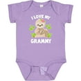 thumbnail image 3 of Inktastic Cute Sloth I Love My Grammy with Green Leaves Boys or Girls Baby Bodysuit, 3 of 5