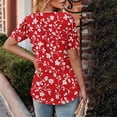 thumbnail image 5 of Économies en Liquidation! BEFOKA Hauts Grande Taille pour Femmes en Liquidation, Blouse Décontractée d'Été T-shirt pour Femmes, Manches Courtes à Col Rond pour Printemps et Été, 5 of 5