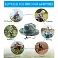 thumbnail image 4 of Odeerbi Fishing Bucket Hat for Men Women Outddor Sun Hat Unisex Summer Bush Hiking Round Camouflage Cap Green, 4 of 5