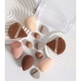 thumbnail image 2 of Set de 12 esponjas de maquillaje con tarro, color cafe,, 2 of 5