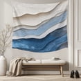 thumbnail image 5 of Blue Ombre Small Tapestry for Bedroom Wall Hanging Tapestry, Modern Wave Abstract Art Ceiling Backdrop Tapestries Poster Blanket Wall Decor for Teens Room Living Room Dorm 23" x 28", 5 of 8