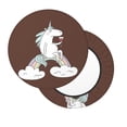 thumbnail image 2 of Balery Unicorn and Wine Fundas de asiento para taburete de bar redondo de tela de terciopelo ajustables que protegen de arañazos y manchas para sillas de 14 a 17 pulgadas.-12 inch, 2 of 7
