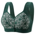 thumbnail image 2 of Qwertyu 2026 Front Closure Bras，Comfortable Bra for Seniors, Uniquely Designed Daisy Bra for Women Dark Green 34, 2 of 4