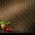 thumbnail image 2 of FASÄDE Rings Copper Fantasy 18in x 24in Decorative Vinyl Backsplash Panel (5 Pack), 2 of 5