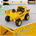 thumbnail image 4 of Patiojoy Kids Ride on Dump Truck 12V Electric Vehicle w/2.4G Remote Control Working Megaphone Toy Car with LED Lights, 4 of 9