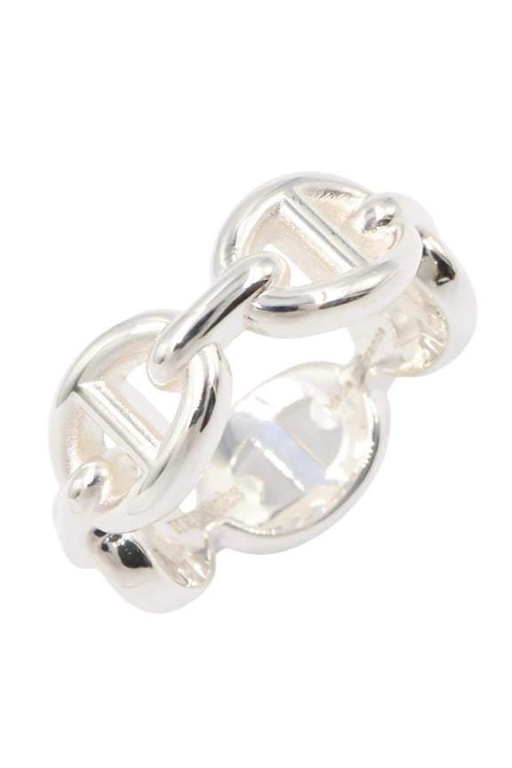 Pre-Owned Hermes HERMES Enchaine Ring PM Ring, Jewelry, Sterling Silver 925, Women's, Tone
