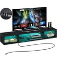 thumbnail image 3 of WELIKERA Mueble para TV 70 Pulgadas con Luces RGB, Repisas Flotantes de Pared para TV con Toma de Corriente, Almacenamiento Debajo para Sal&oacute;n, Dormitorio, Negro, 3 of 8