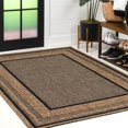 thumbnail image 6 of JONATHAN Y TSN208C-5 Beckett Classic Casual Border Stripe Brown/Dark Gray 5 ft. x 8 ft. Indoor/Outdoor Area Rug, 6 of 10