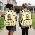 thumbnail image 3 of SCRAWLGOD Hedgehog Apple Pattern Yellow 17 Inches Backpack for Women Men Large College Bookbags Kids School Bag for Girls Boys Multi-Pocket Portable Casual Daypack, 3 of 7
