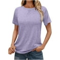thumbnail image 2 of DailyTrove Women's Classic Short Sleeve Tee - Crew Neck Casual T-Shirt, Versatile in Multiple Colors, 2 of 6
