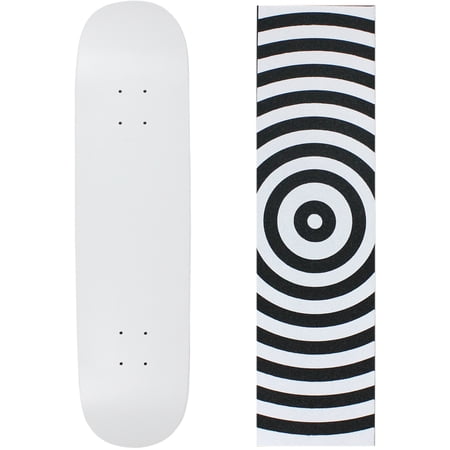 Skateboard Deck Blank Dipped White 7.63  Target Grip price history on PriceWatchPro