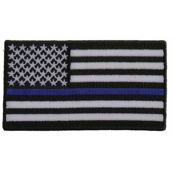 Subdued US Flag With Blue Stripe Patch