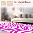 thumbnail image 2 of ODIKA 8'x10' Machine Washable Non-Slip Area Rug, Flowing Wave Motion Machine Floor Covering High Traffic Rug, Pink, 495286, 2 of 7