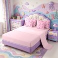 thumbnail image 3 of Manfei Animal Axolotl 7-Piece King Bedding,Watercolor Amphibian King Bed in a Bag,Pink Reversible, 3 of 7