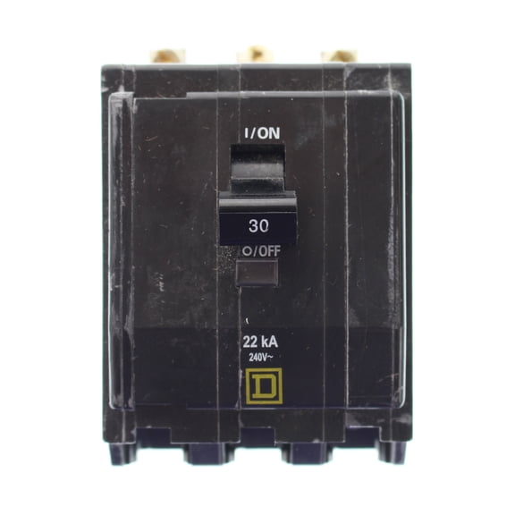 SCHNEIDER ELECTRIC Miniature Circuit Breaker 240-Volt 30-Amp QOB330VH Molded Case 600V 125A