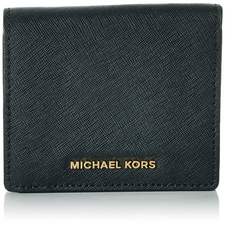 Michael Kors Jet Set Travel Saffiano Leather Card Holder - Black - 32T6GTVD2L-001